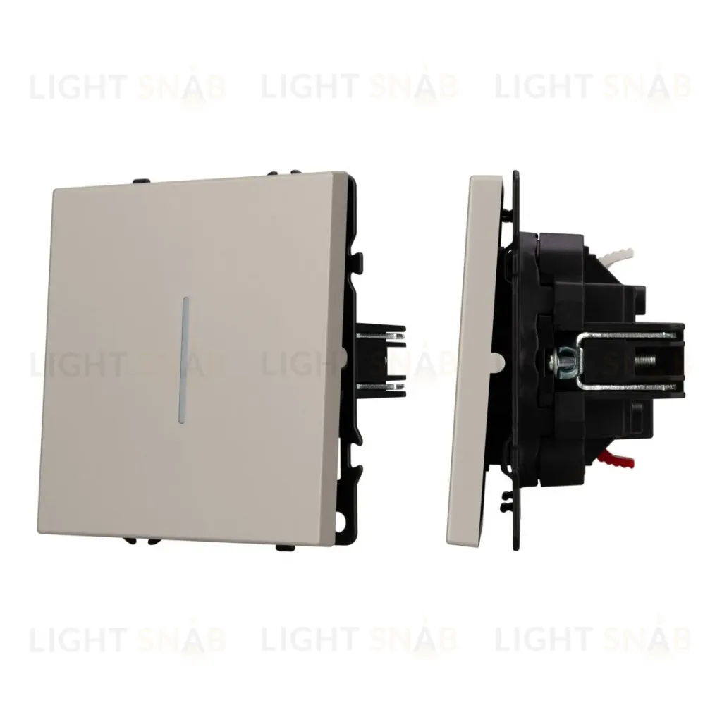 Механизм выключателя одноклавишный проходной Arlight LED SWT-NOBE-MKP1-SFPL-L-CA (230V, 10A) 059430 059430