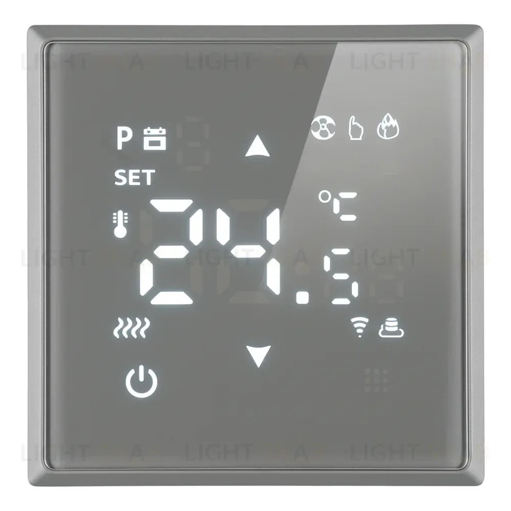 Терморегулятор Wi-Fi (механизм) Stekker Эмили RSW00-5119-10 платиново-серый soft touch 50378 50378