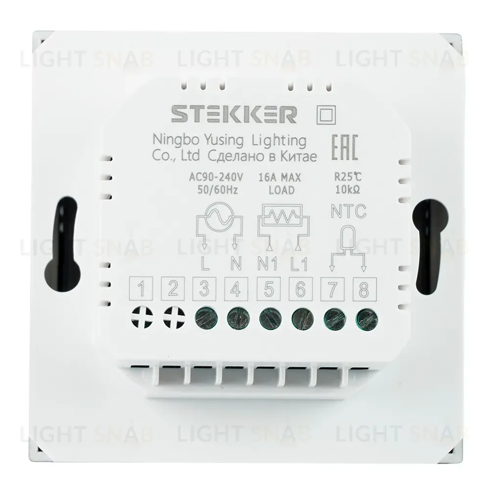 Терморегулятор Wi-Fi (механизм) Stekker Эмили RSW00-5119-10 платиново-серый soft touch 50378 50378