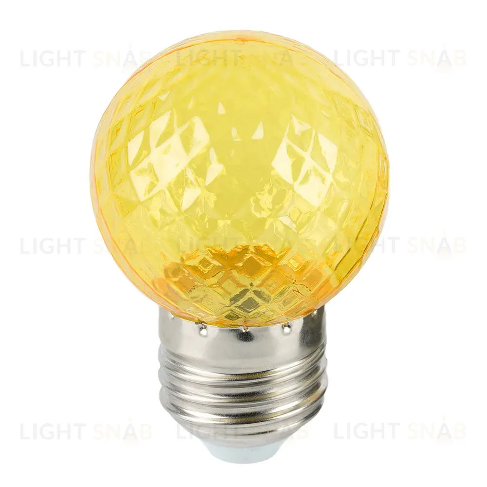 Лампа светодиодная Feron LB-385 шар желтый прозрачный E27 1W 230V 52161 52161