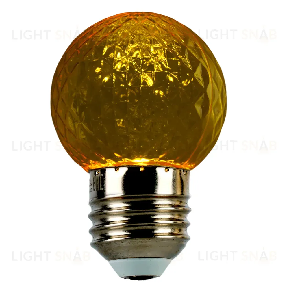 Лампа светодиодная Feron LB-385 шар желтый прозрачный E27 1W 230V 52161 52161