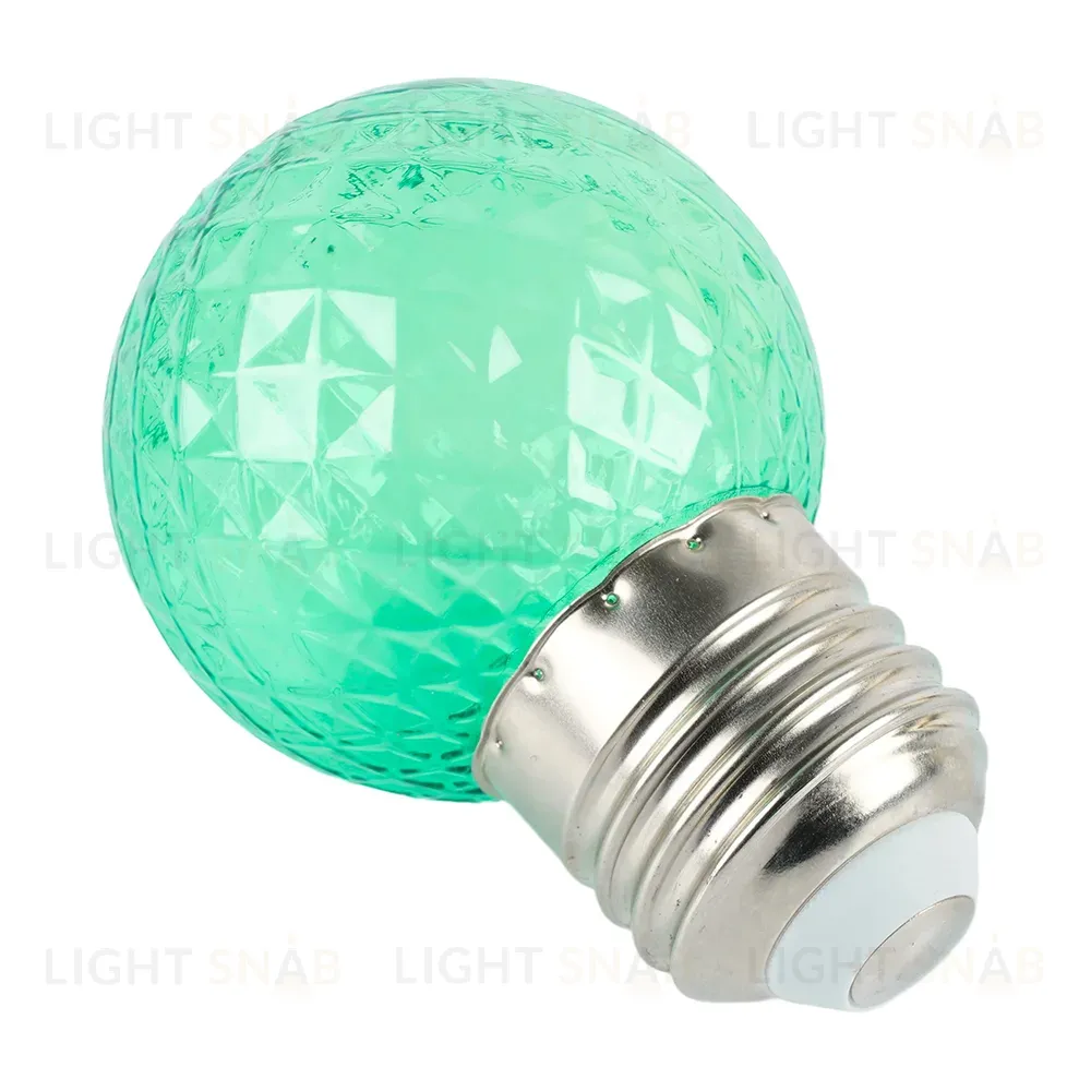 Лампа светодиодная Feron LB-385 шар зеленый прозрачный E27 1W 230V 52163 52163