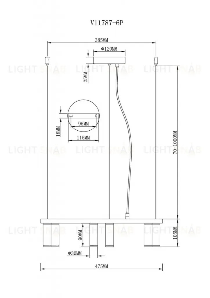Подвесная люстра Moderli Sofina V11787-6P V11787-6P