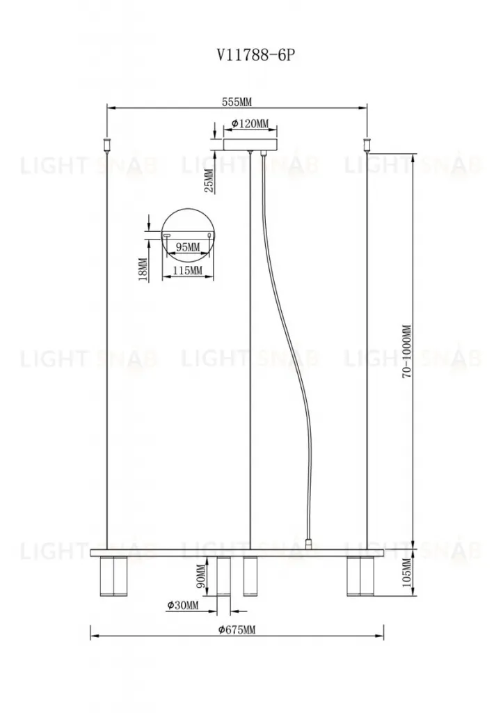 Подвесная люстра Moderli Sofina V11788-6P V11788-6P