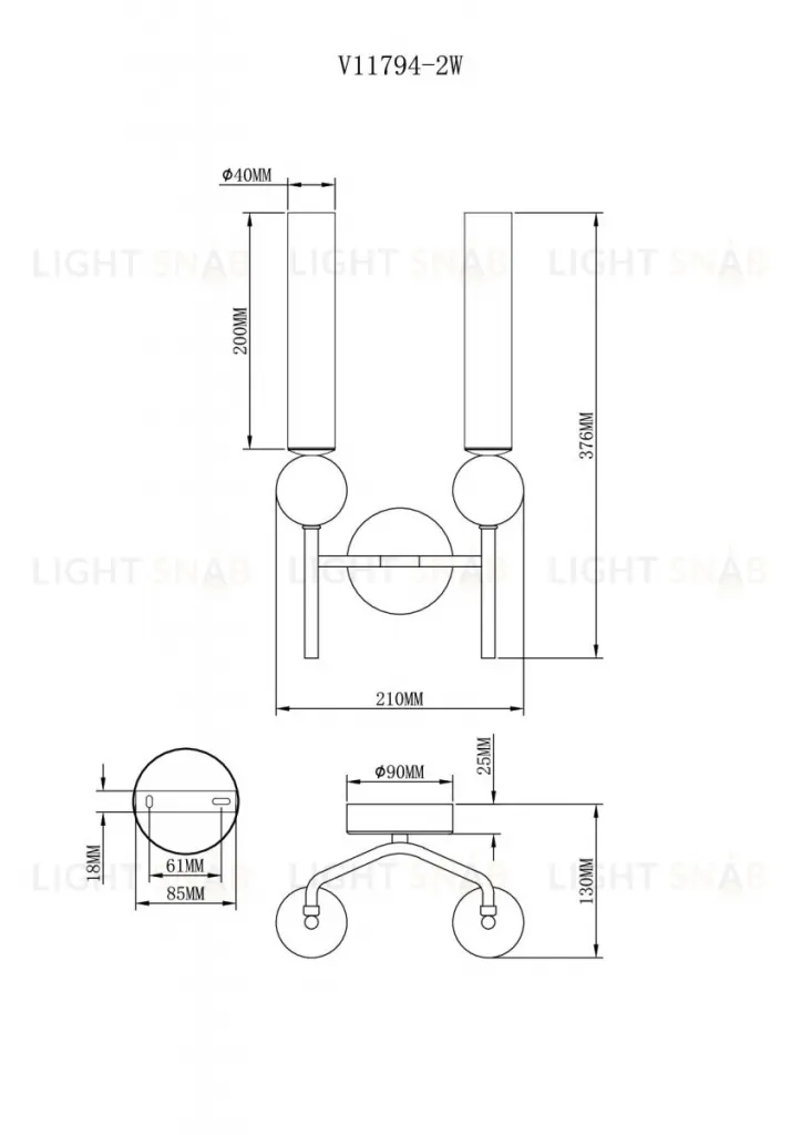 Бра Moderli Illis V11794-2W V11794-2W