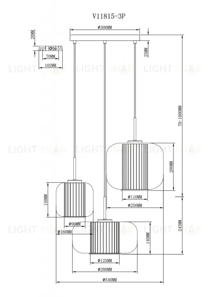 Подвесной светильник Moderli Ember V11815-3P V11815-3P