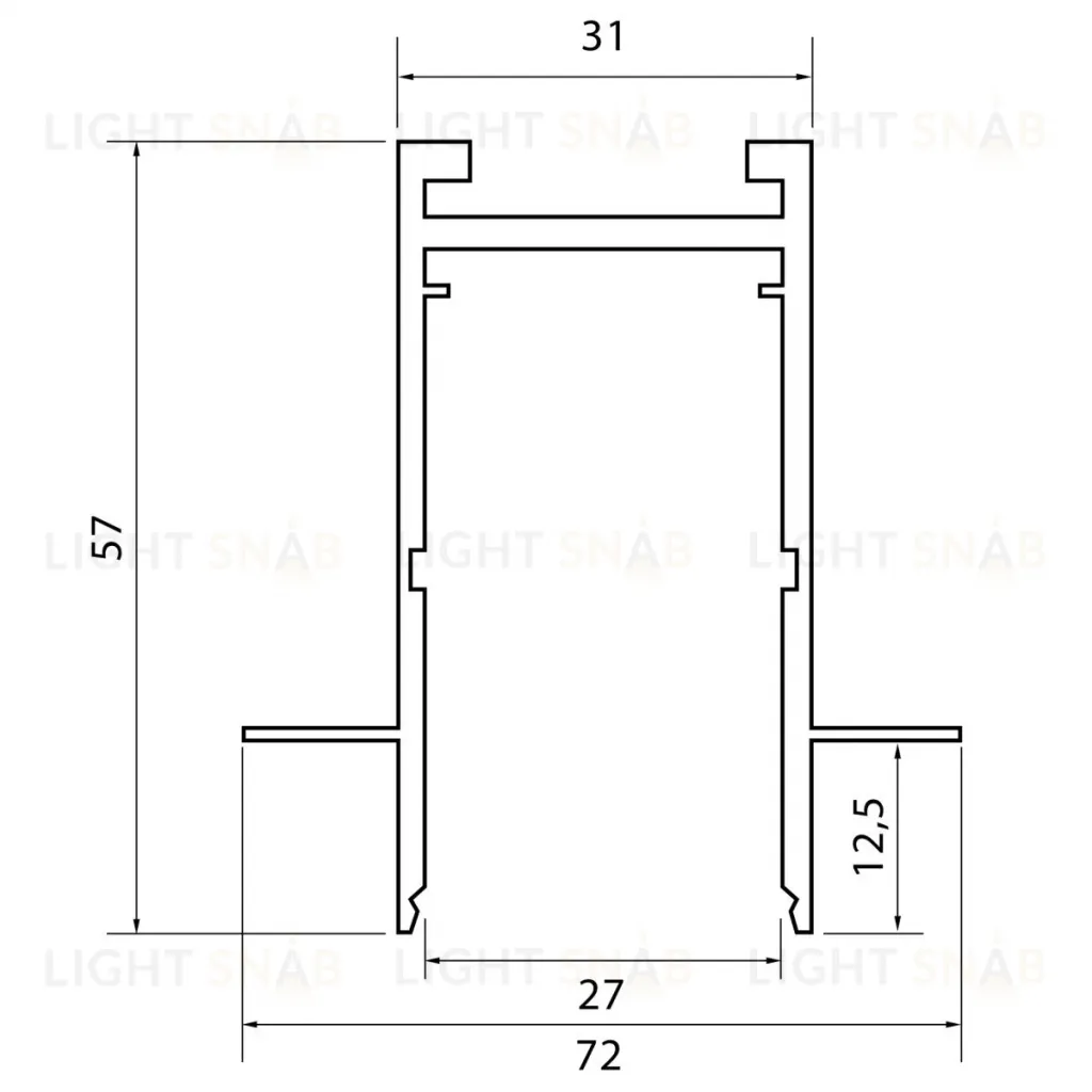 Шинопровод встраиваемый ST Luce Skyline 220 ST021.429.00H ST021.429.00H