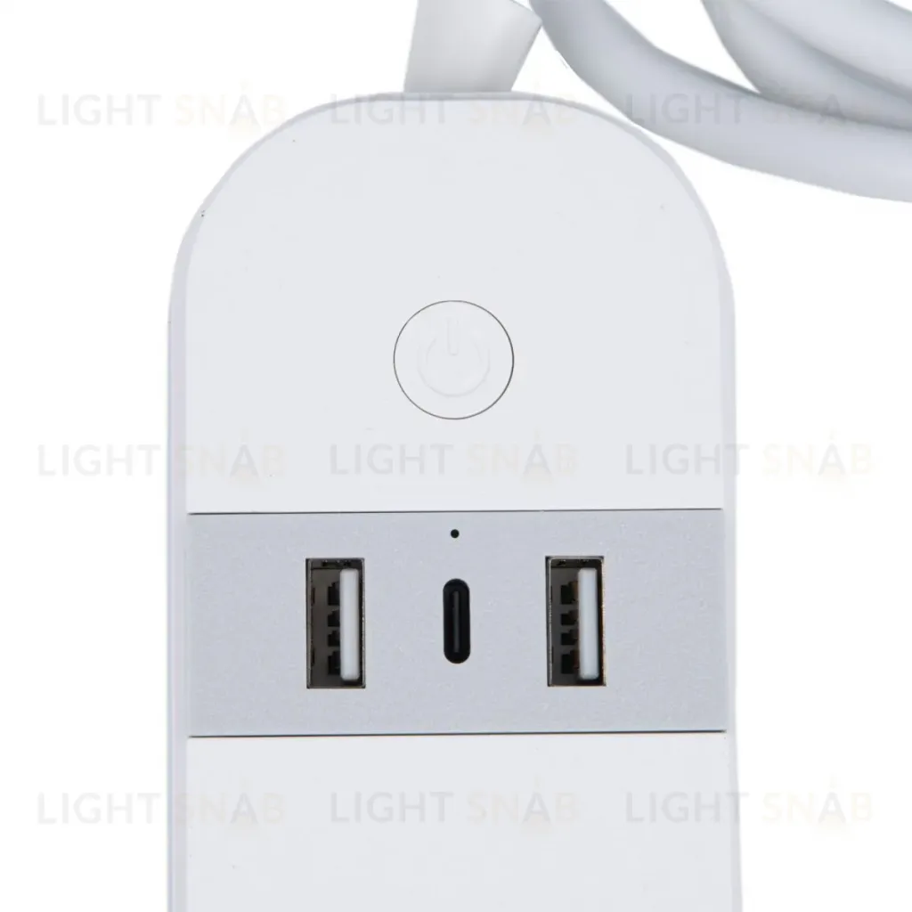 Умный сетевой фильтр Uniel UL-00011386 Wi-Fi. 1.8м Пвс 3х1.5. 4 гнезда. с-з. 2USB+Type-C 5В 3A 16A 3680Вт P-GCL4-1,8 A201/UC/WF WHITE P-GCL4-1,8 A201/UC/WF WHITE