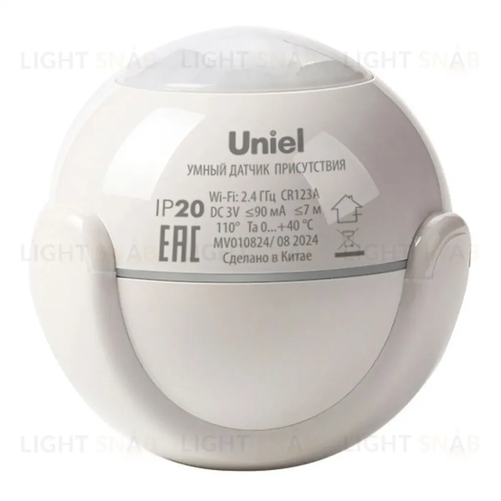 Умный датчик присутствия Wi-Fi. на батарейке Uniel UL-00011707 USN-A530 MS/WF WHITE USN-A530 MS/WF WHITE