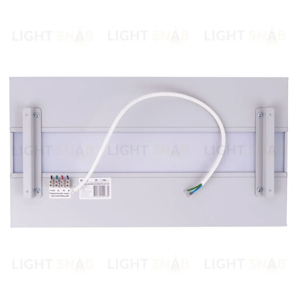 Светодиодная панель Uniel UL-00012594 ULO-K16B 2x16W/4000K/L50 5W/RGB IP44 LIGHT GREY ULO-K16B 2x16W/4000K/L50 5W/RGB IP44 LIGHT GREY