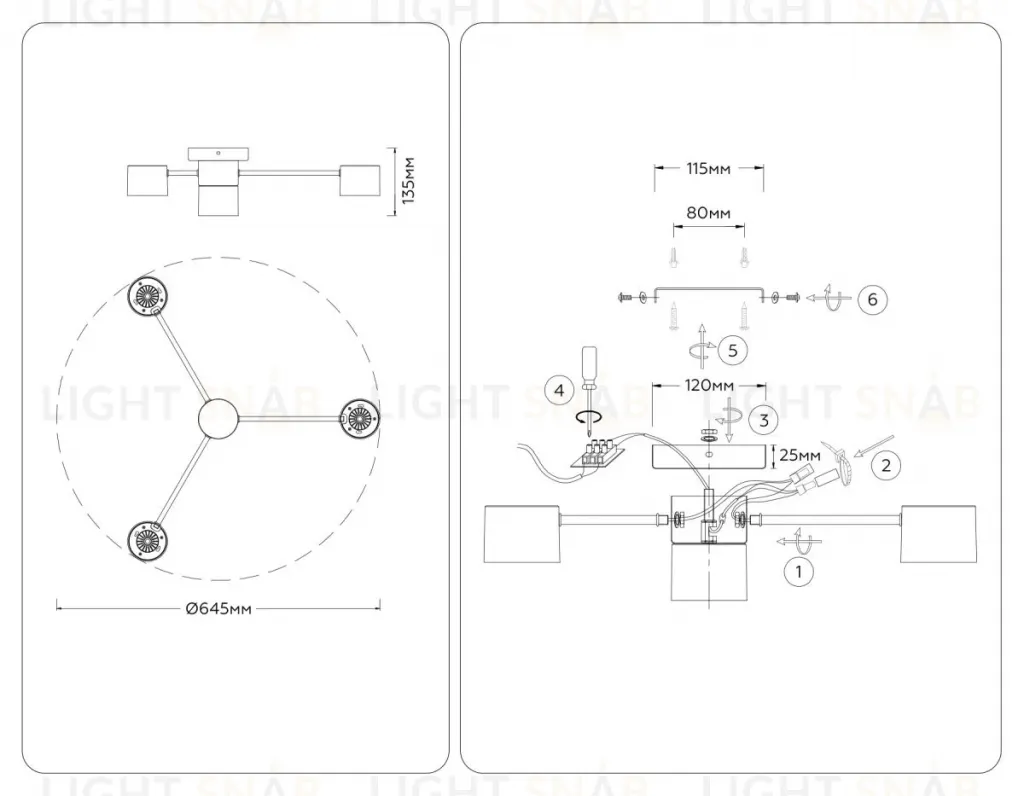 Потолочный светильник Ambrella Light Comfort Style GX53 FL51722 FL51722