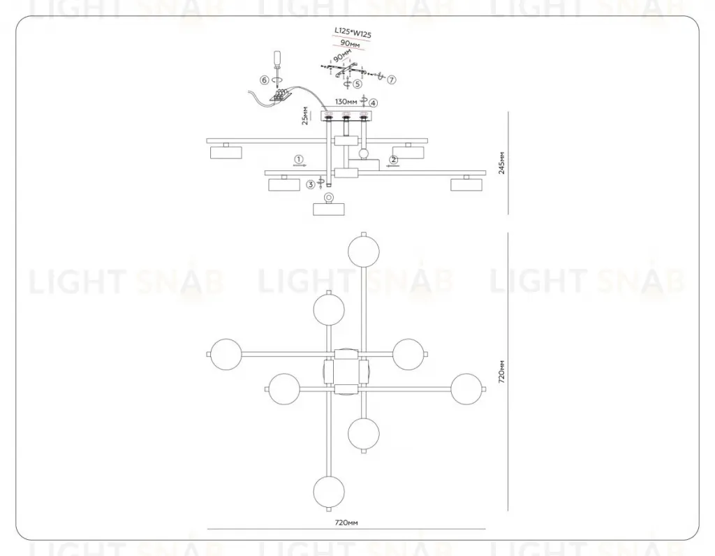Потолочный светильник Ambrella Light Comfort Style GX53 FL51751 FL51751