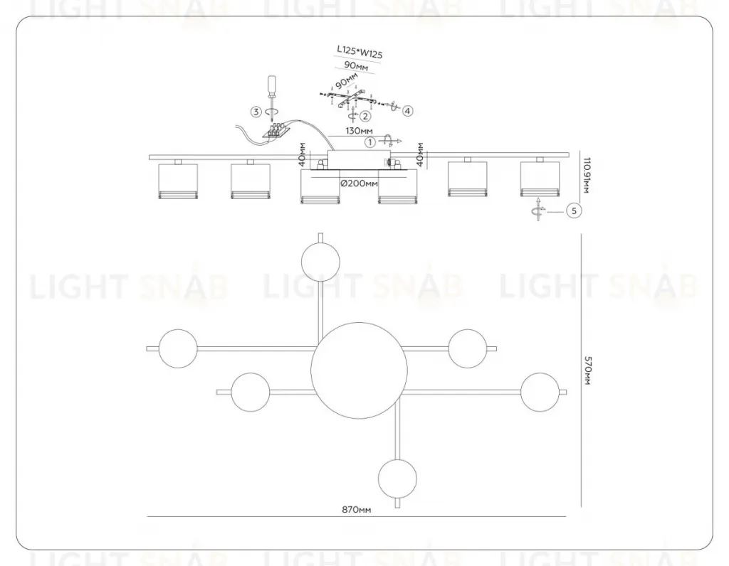 Потолочный светильник Ambrella Light Comfort Style GX53 FL51756 FL51756