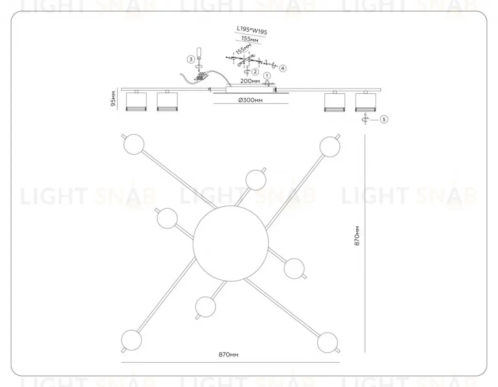 Потолочный светильник Ambrella Light Comfort Style GX53 FL51759 FL51759