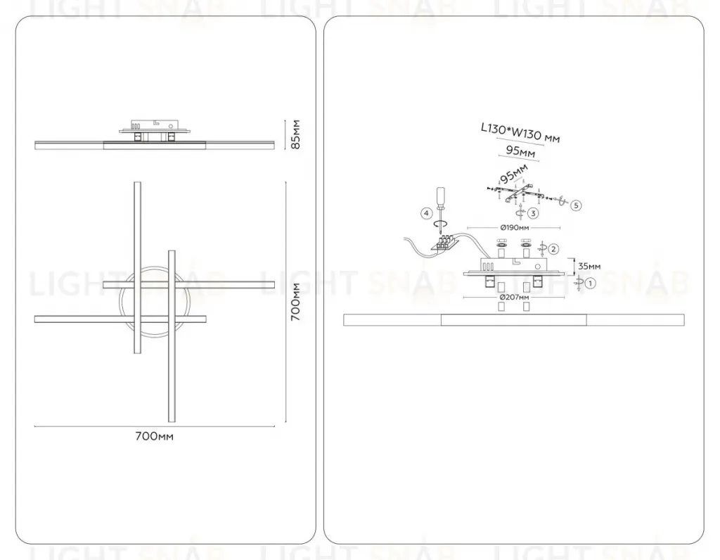 Потолочный светильник Ambrella Light Comfort LineTech FL6281 FL6281