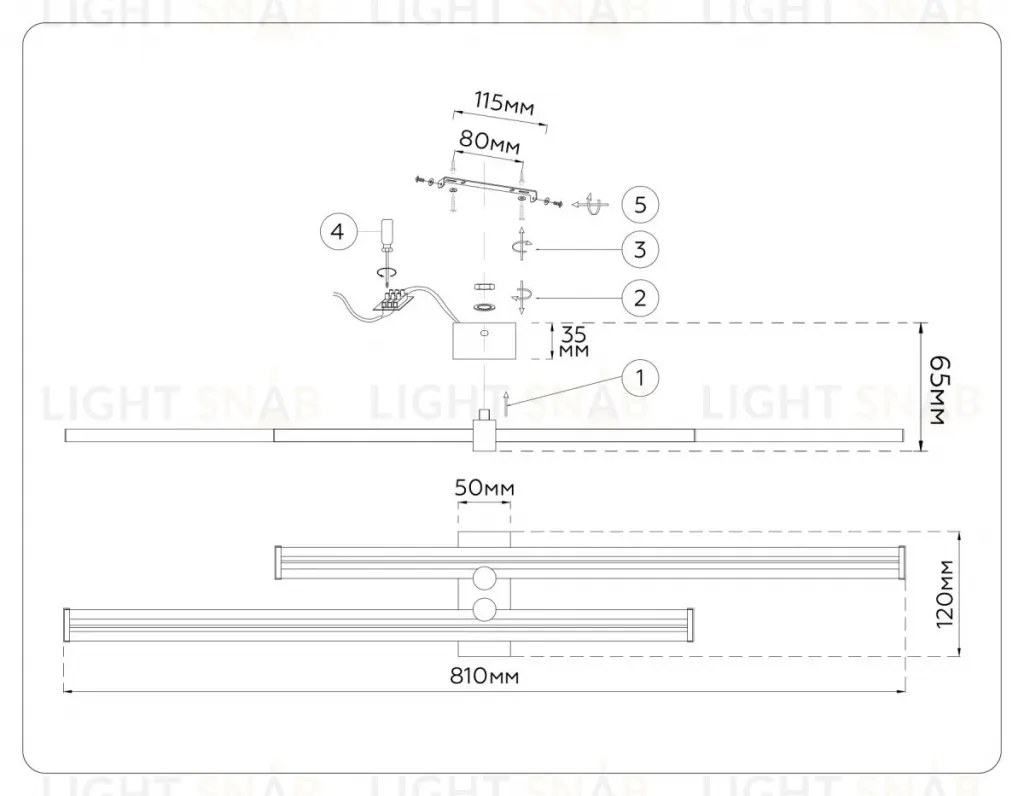 Настенный светильник Ambrella Light Comfort LineTech FL6161 FL6161