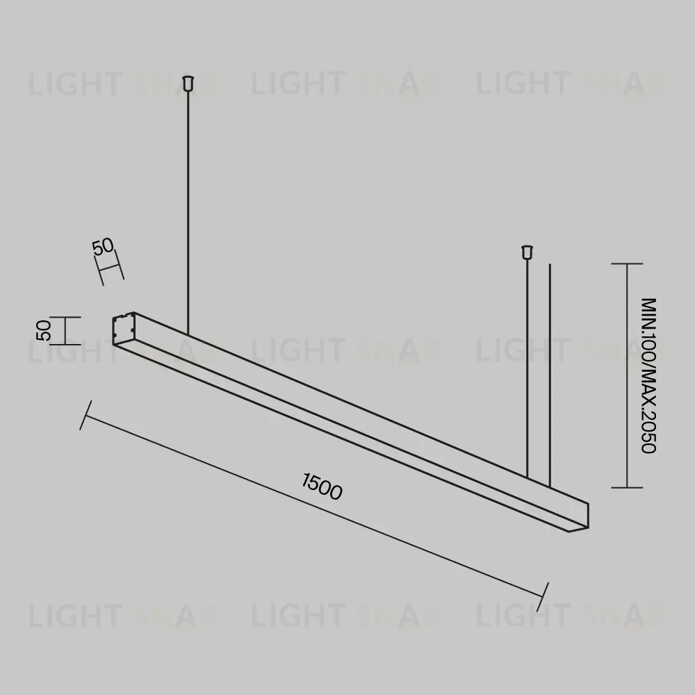 Линейный подвесной светильник Maytoni Technical LL312022 LL312022
