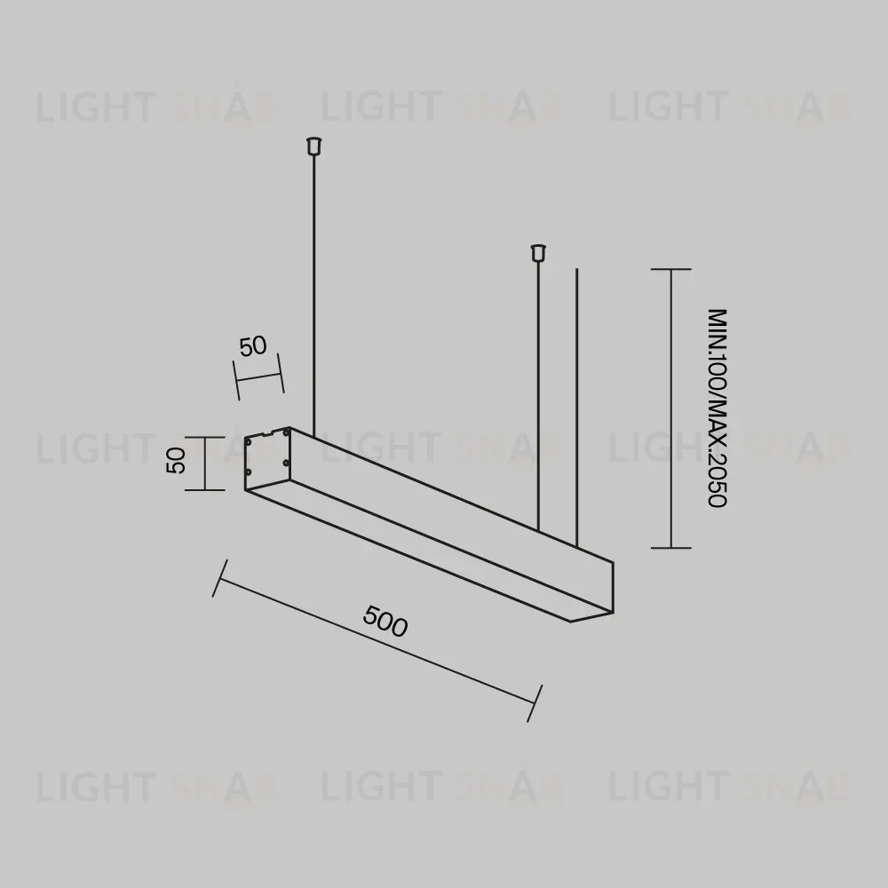Линейный подвесной светильник Maytoni Technical LL312026 LL312026