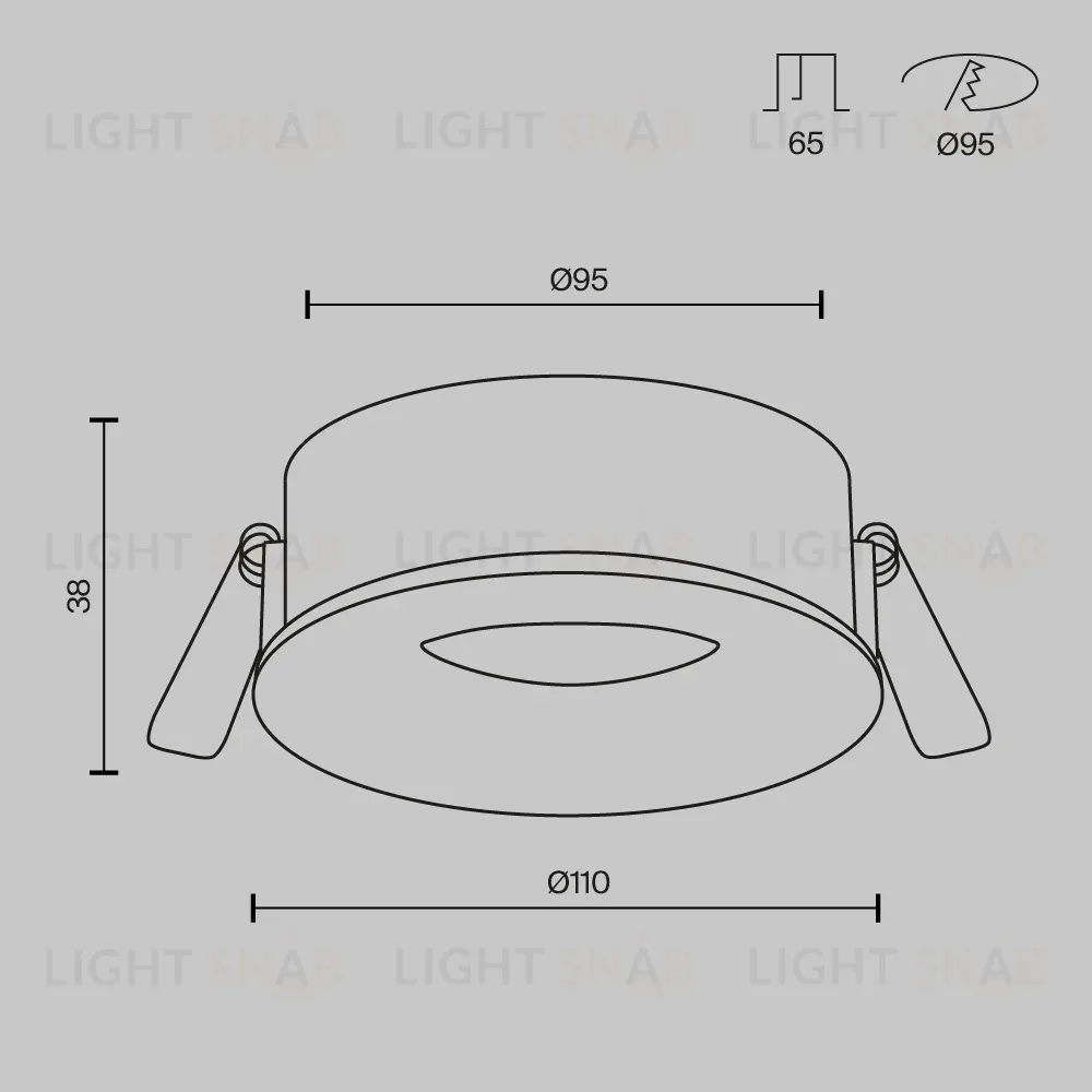 Встраиваемый светильник Maytoni Technical Slim DL027-GX53-B DL027-GX53-B