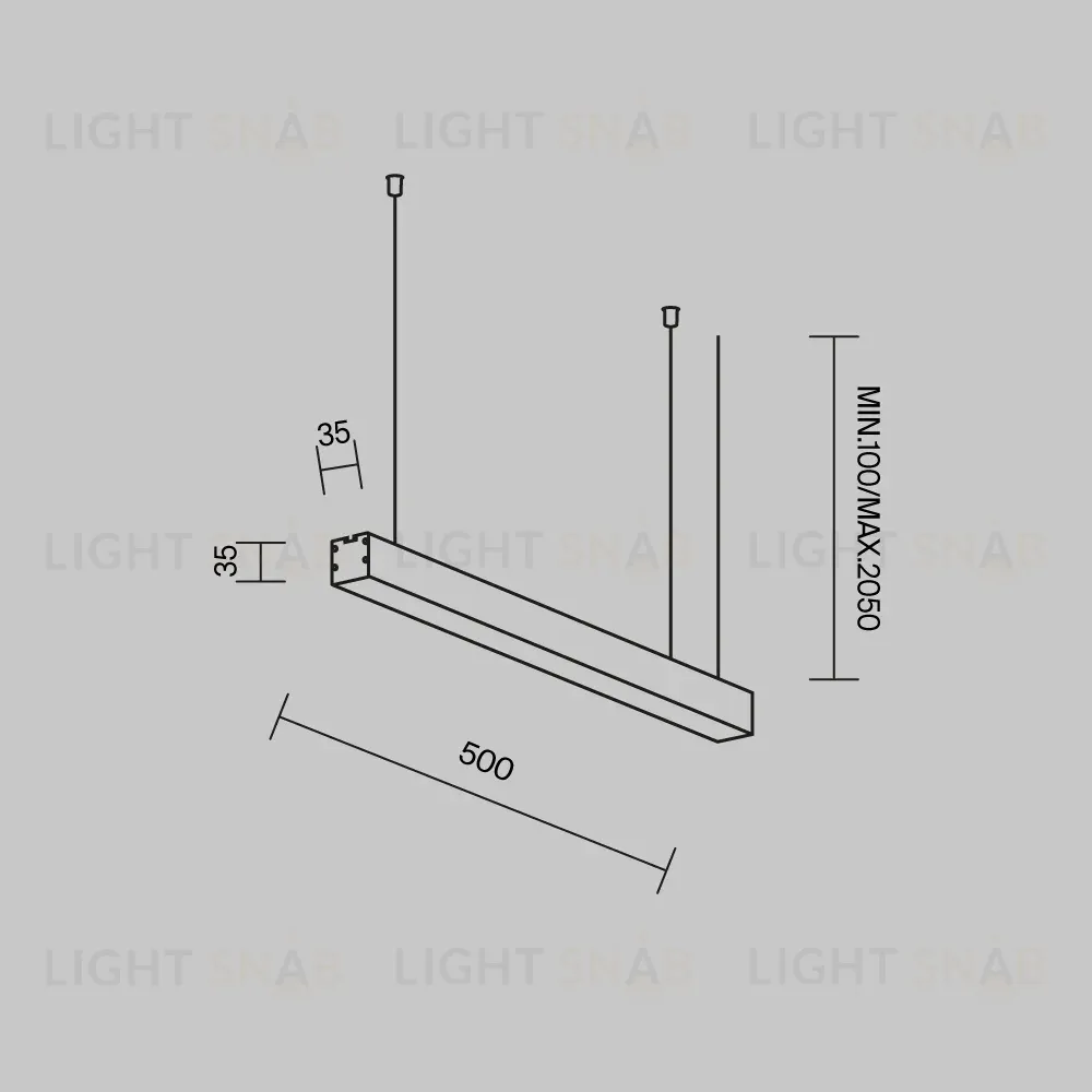 Линейный подвесной светильник Maytoni Technical LL312010 LL312010