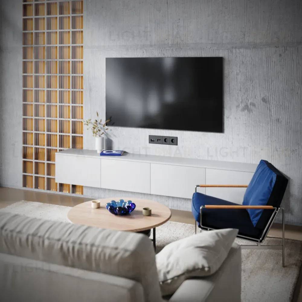 Розетка телевизионная встраиваемая Voltum S70 TV+RJ45 кат. 6, (черный матовый) VLS060708 VLS060708