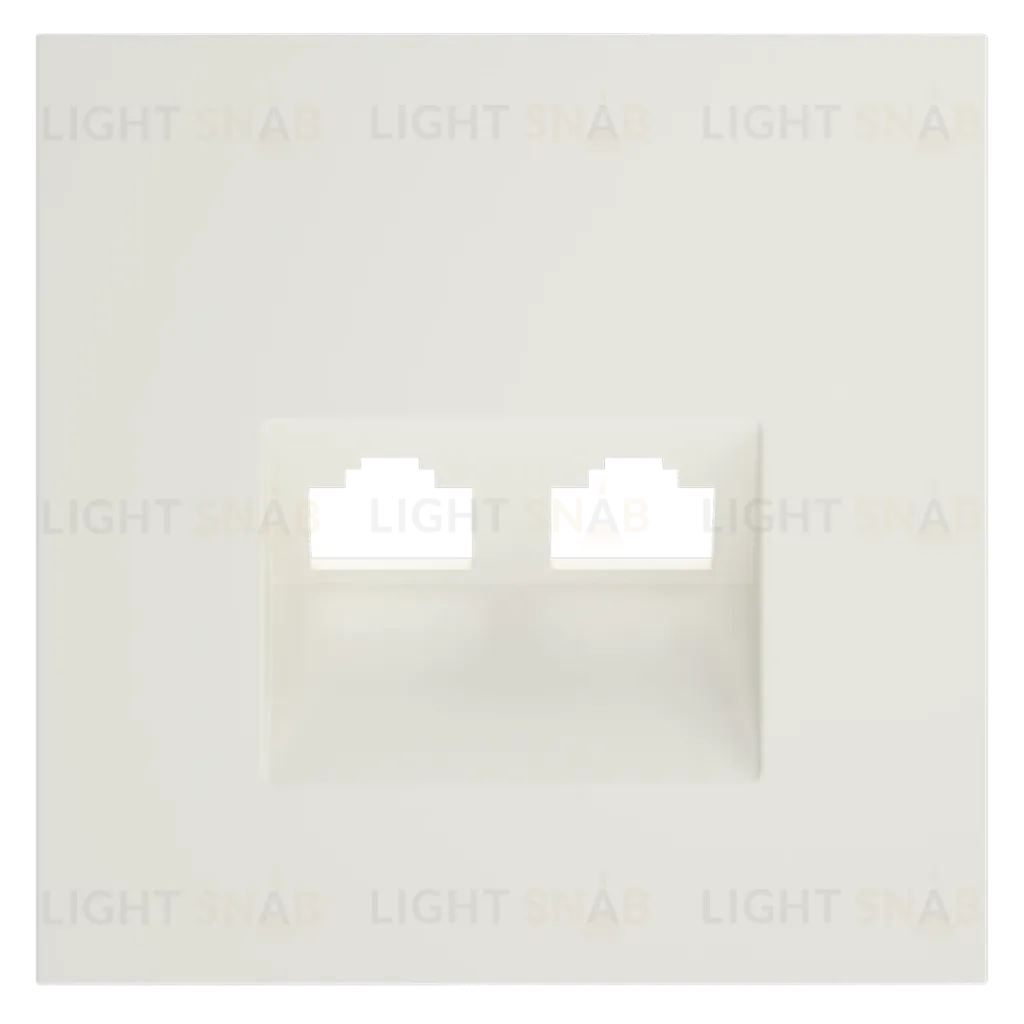 Накладка для розетки компьютерной двойной RJ45+RJ45 кат.6 Voltum S70 (хлопок) VLS001413 VLS001413