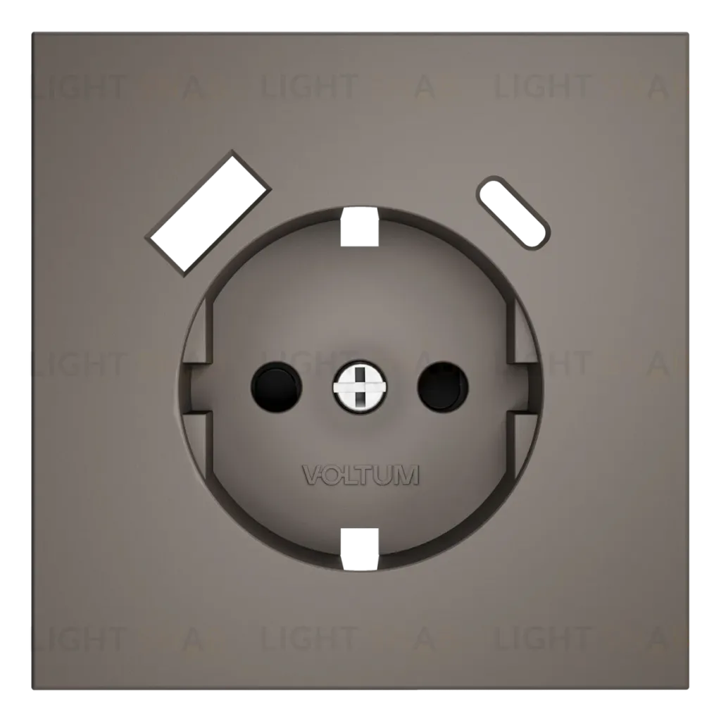 Накладка для розетки с заземлением и защитными шторками, с USB A+C Voltum S70 (капучино) VLS001014 VLS001014
