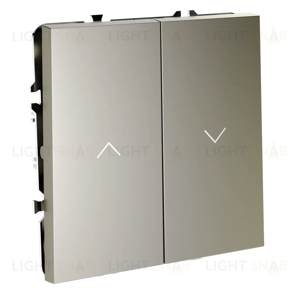 Выключатель встраиваемый Voltum S70 для жалюзи 10А, (шелк) VLS020704 VLS020704