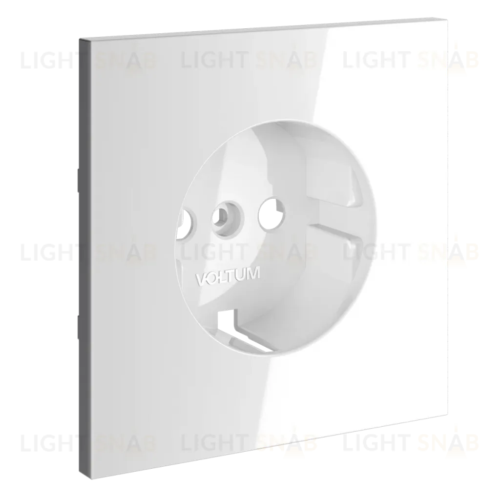 Накладка для розетки с заземлением Voltum S70 (белый глянцевый) VLS000601 VLS000601