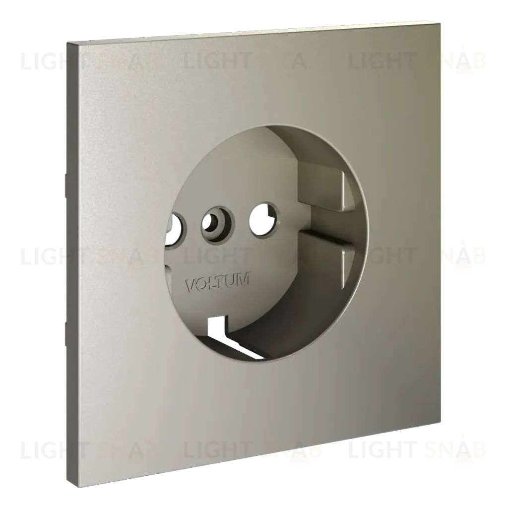 Накладка для розетки с заземлением Voltum S70 (шелк) VLS000604 VLS000604