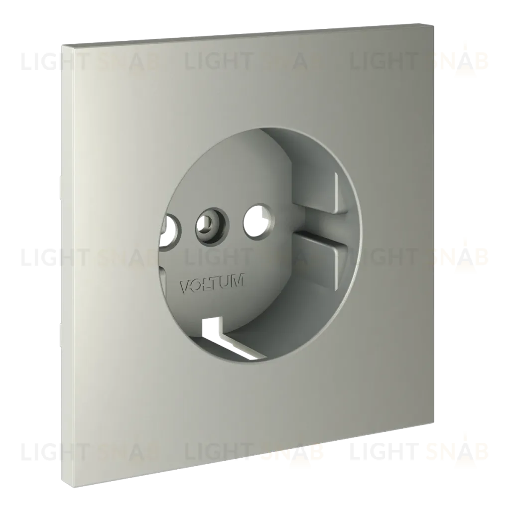 Накладка для розетки с заземлением Voltum S70 (сталь) VLS000605 VLS000605