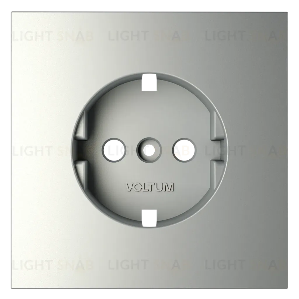 Накладка для розетки с заземлением Voltum S70 (сталь) VLS000605 VLS000605