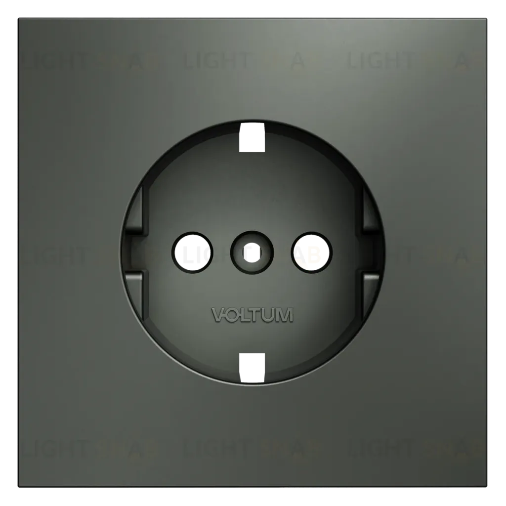 Накладка для розетки с заземлением Voltum S70 (титан) VLS000606 VLS000606