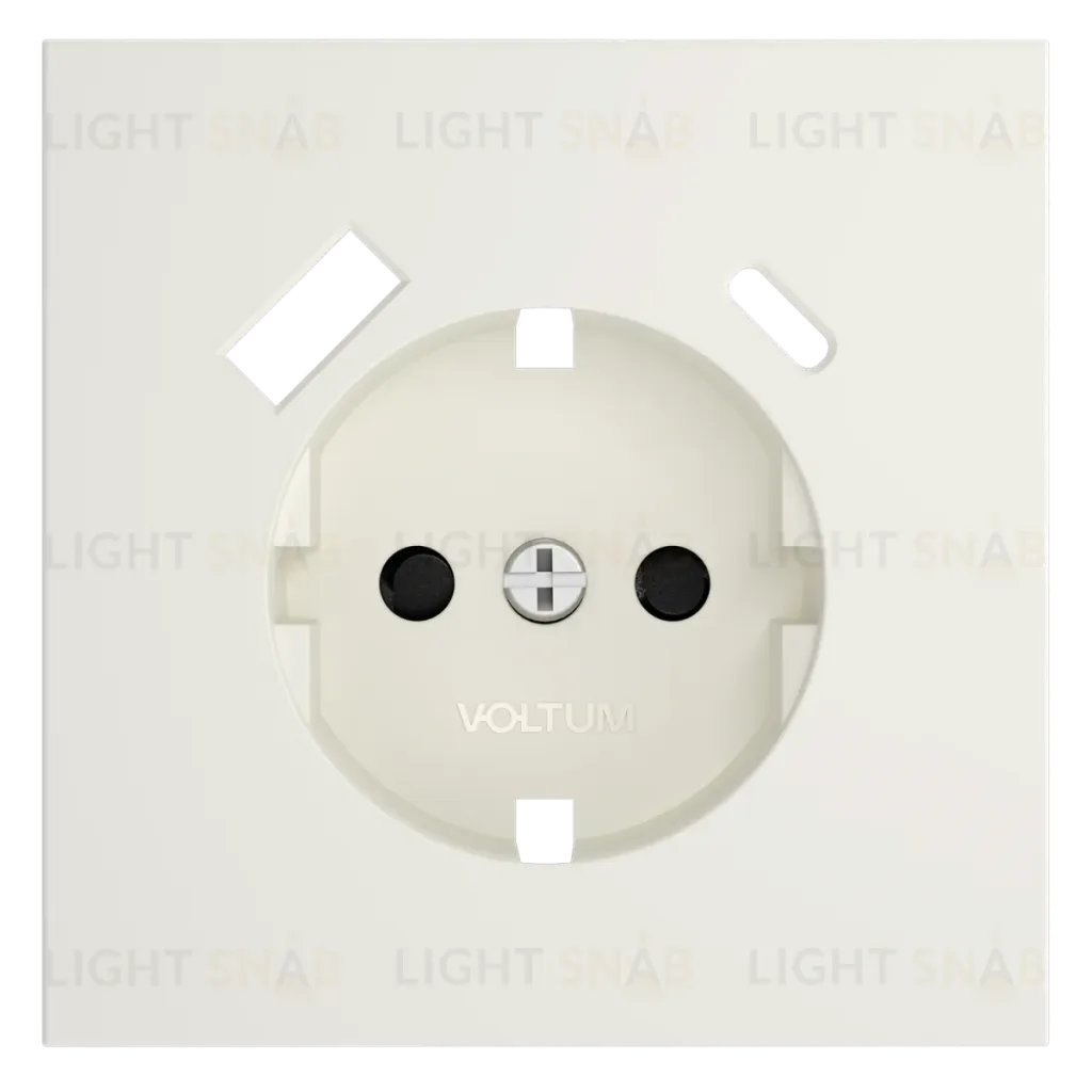 Накладка для розетки с заземлением и защитными шторками, с USB A+C Voltum S70 (хлопок) VLS001013 VLS001013