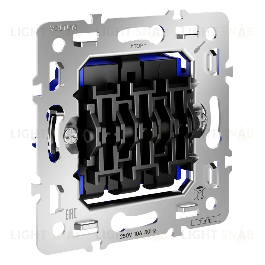 Механизм выключателя трехклавишного 10А Voltum S70 VLS0301M VLS0301M