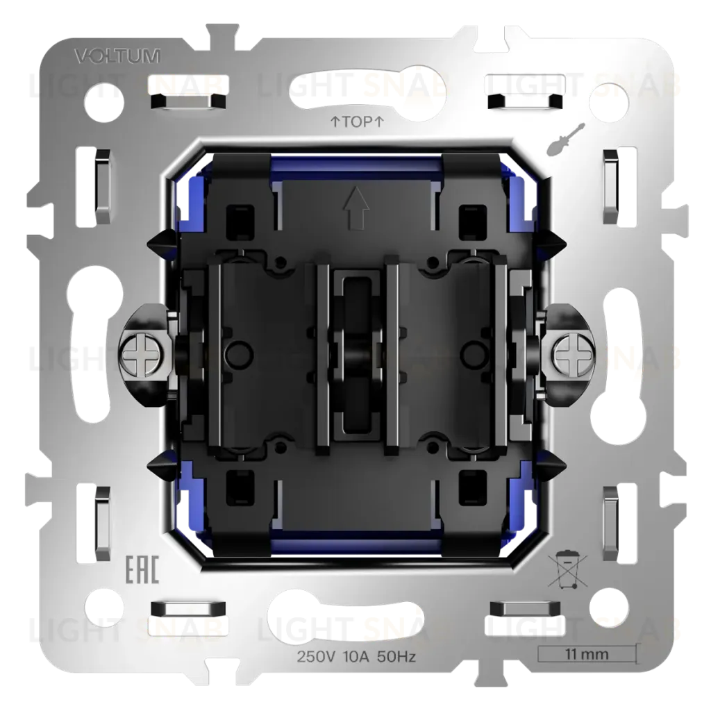 Механизм выключателя двухклавишного 10А Voltum S70 VLS0201M VLS0201M