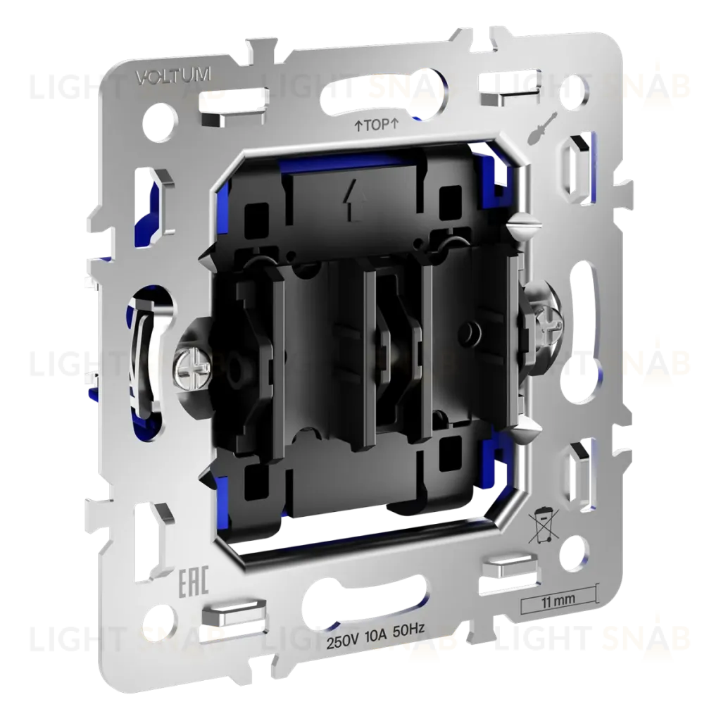 Механизм выключателя с самовозвратом двухклавишного 10А Voltum S70 VLS0206M VLS0206M