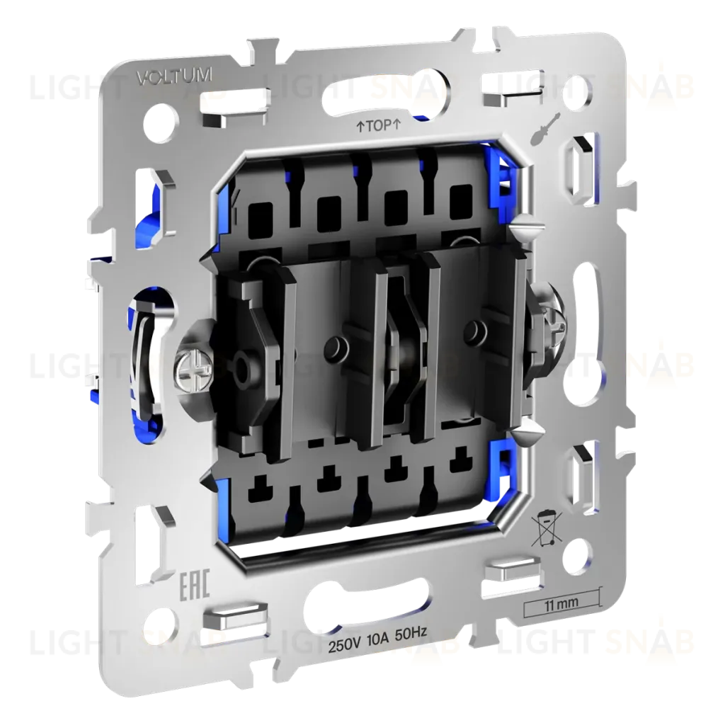 Механизм перекрестного переключателя двухклавишного 10А Voltum S70 VLS0205M VLS0205M