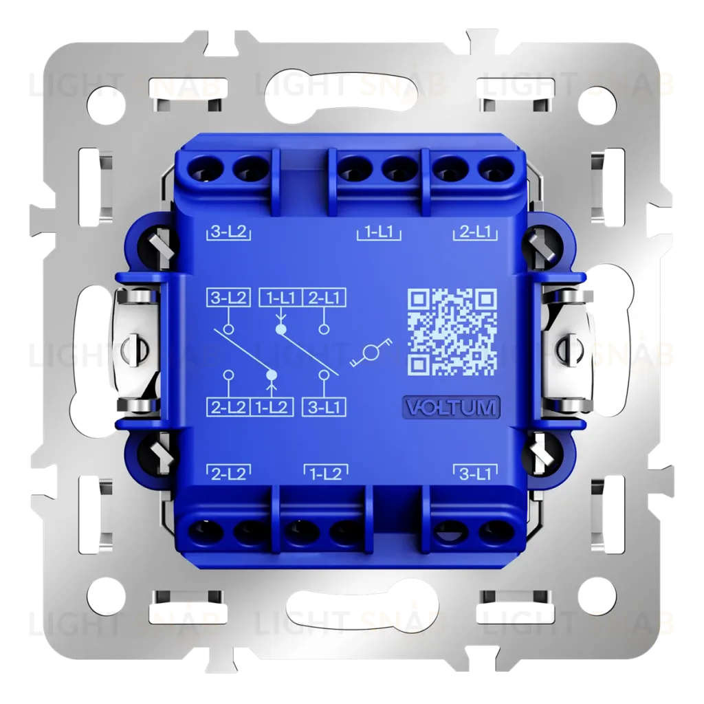 Механизм проходного переключателя двухклавишного 10А Voltum S70 VLS0203M VLS0203M