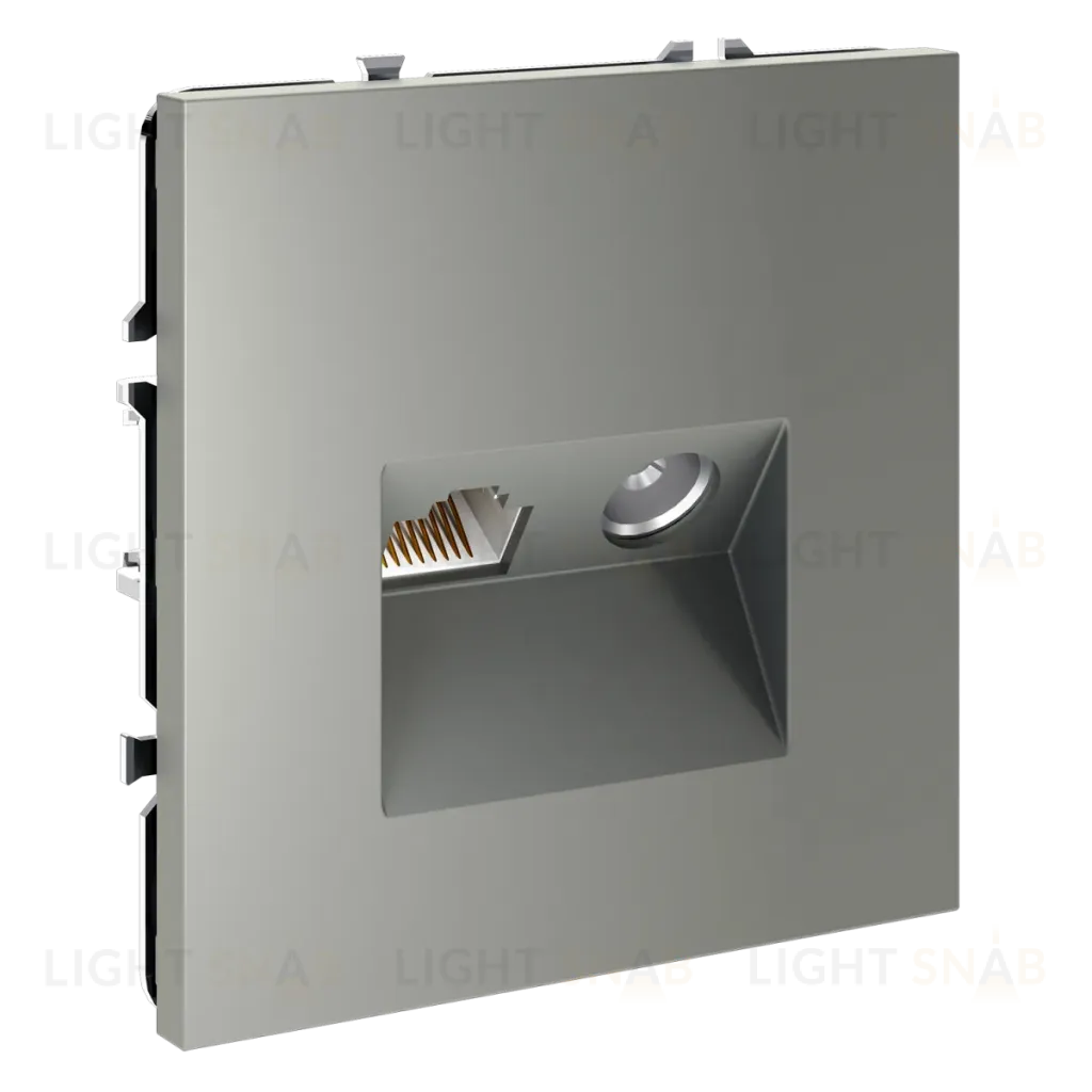 Розетка телевизионная встраиваемая Voltum S70 TV+RJ45 кат. 6, (сталь) VLS060705 VLS060705