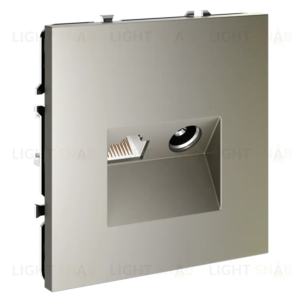 Розетка телевизионная встраиваемая Voltum S70 TV+RJ45 кат. 6, (шелк) VLS060704 VLS060704