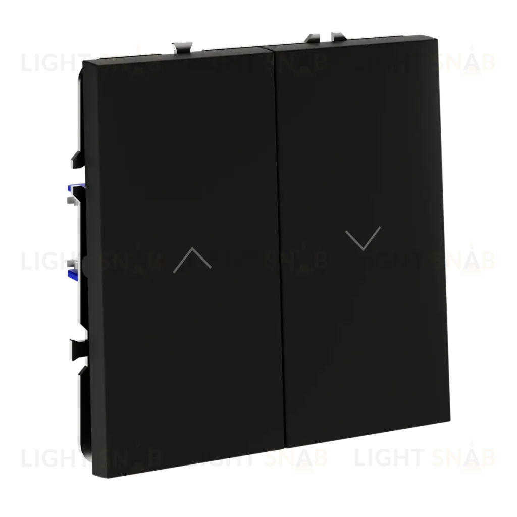 Выключатель встраиваемый Voltum S70 для жалюзи 10А, (черный матовый) VLS020708 VLS020708