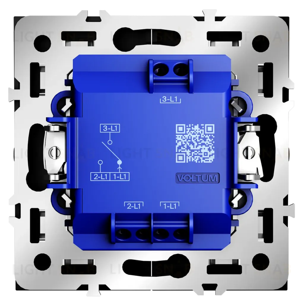 Выключатель встраиваемый Voltum S70 для жалюзи 10А, (черный матовый) VLS020708 VLS020708