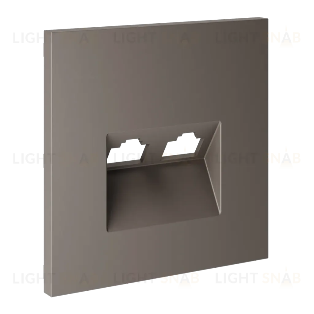 Накладка для розетки компьютерной двойной RJ45+RJ45 кат.6 Voltum S70 (капучино) VLS001414 VLS001414