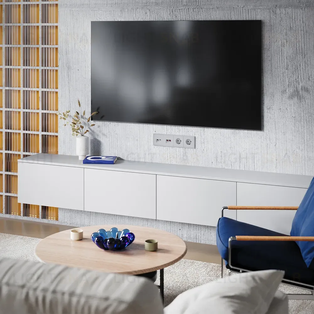Накладка для розетки TV+RJ45 кат. 6 Voltum S70 (серый) VLS002716 VLS002716