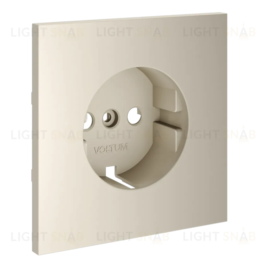 Накладка для розетки с заземлением Voltum S70 (кашемир) VLS000603 VLS000603