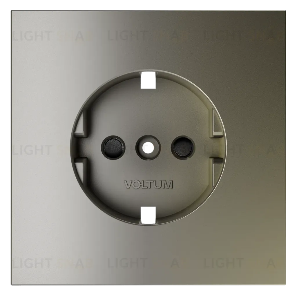 Накладка для розетки с заземлением и защитными шторками Voltum S70 (шелк) VLS000704 VLS000704