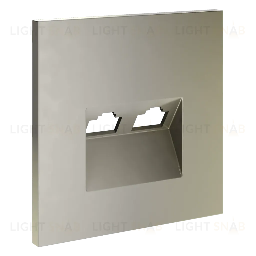 Накладка для розетки компьютерной двойной RJ45+RJ45 кат.6 Voltum S70 (шелк) VLS001404 VLS001404