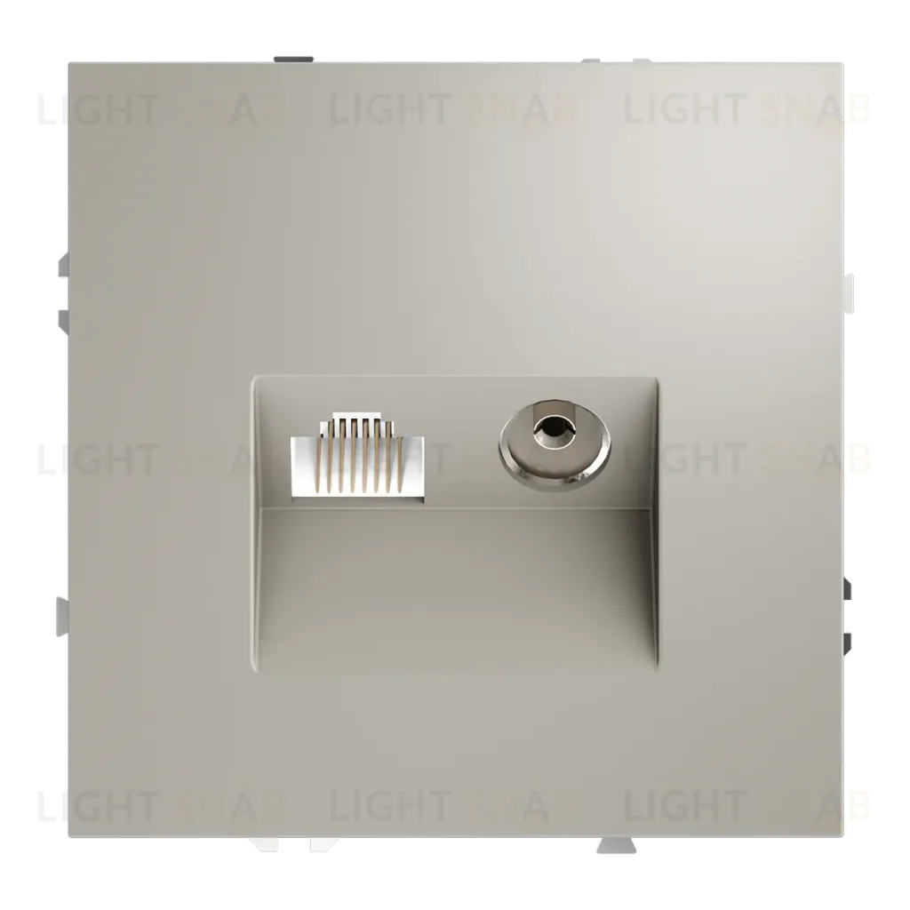 Розетка телевизионная встраиваемая Voltum S70 TV+RJ45 кат. 6, (кашемир) VLS060703 VLS060703