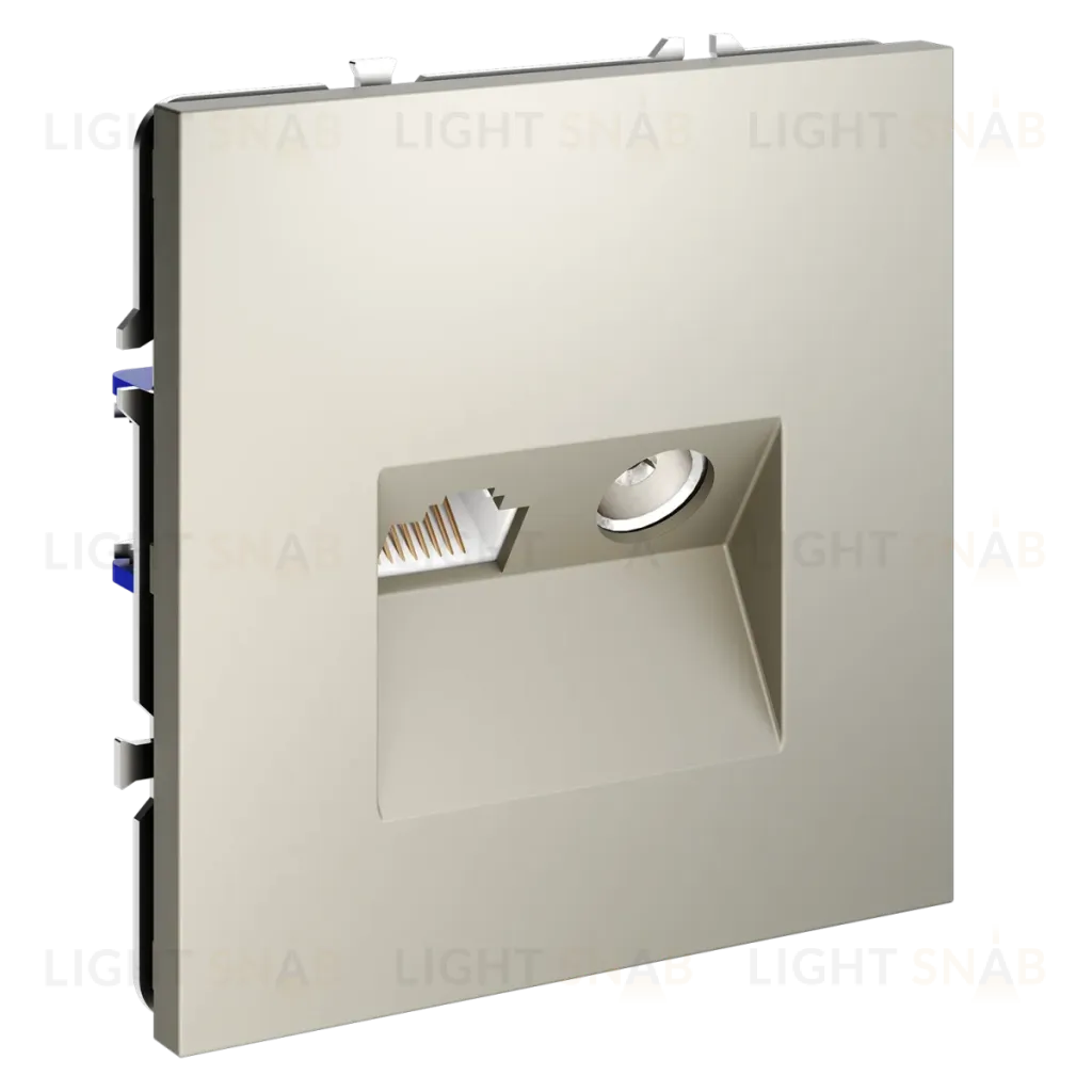 Розетка телевизионная встраиваемая Voltum S70 TV+RJ45 кат. 6, (кашемир) VLS060703 VLS060703